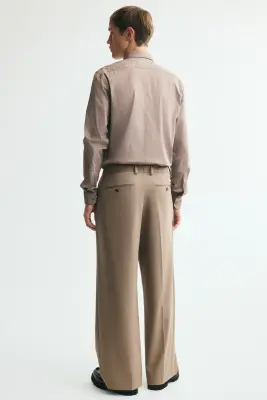 Pantalon de costume Loose Fit - Beige — photo 3