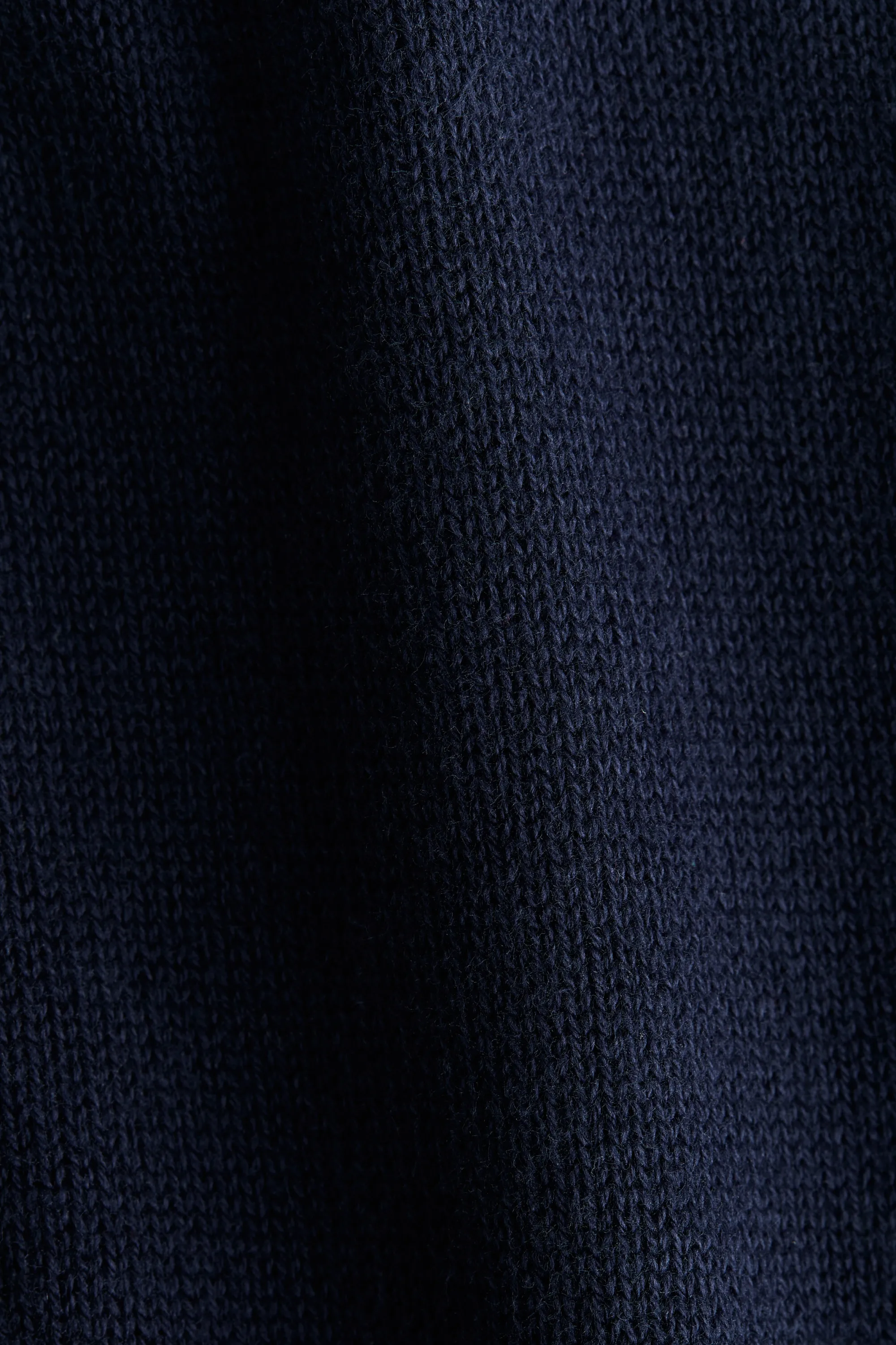 Pantalon jogger en maille fine de coton - Bleu marine