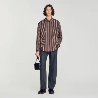 Chemise en coton à rayures