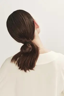Blouse croisée en lin mélangé - Crème — photo 2