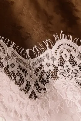 Top asymétrique en viscose avec bretelles fines - Marron — photo 3
