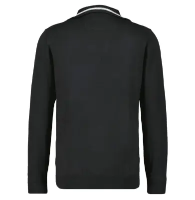 RAGMAN PULL COL ZIP COTON CASHMERE Noir — photo 3