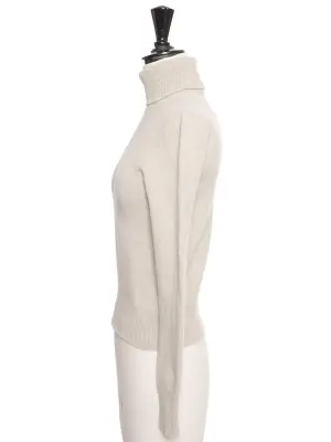 Pull col roulé en laine vierge gris clair Prix boutique 1300€ Taille XS — photo 4