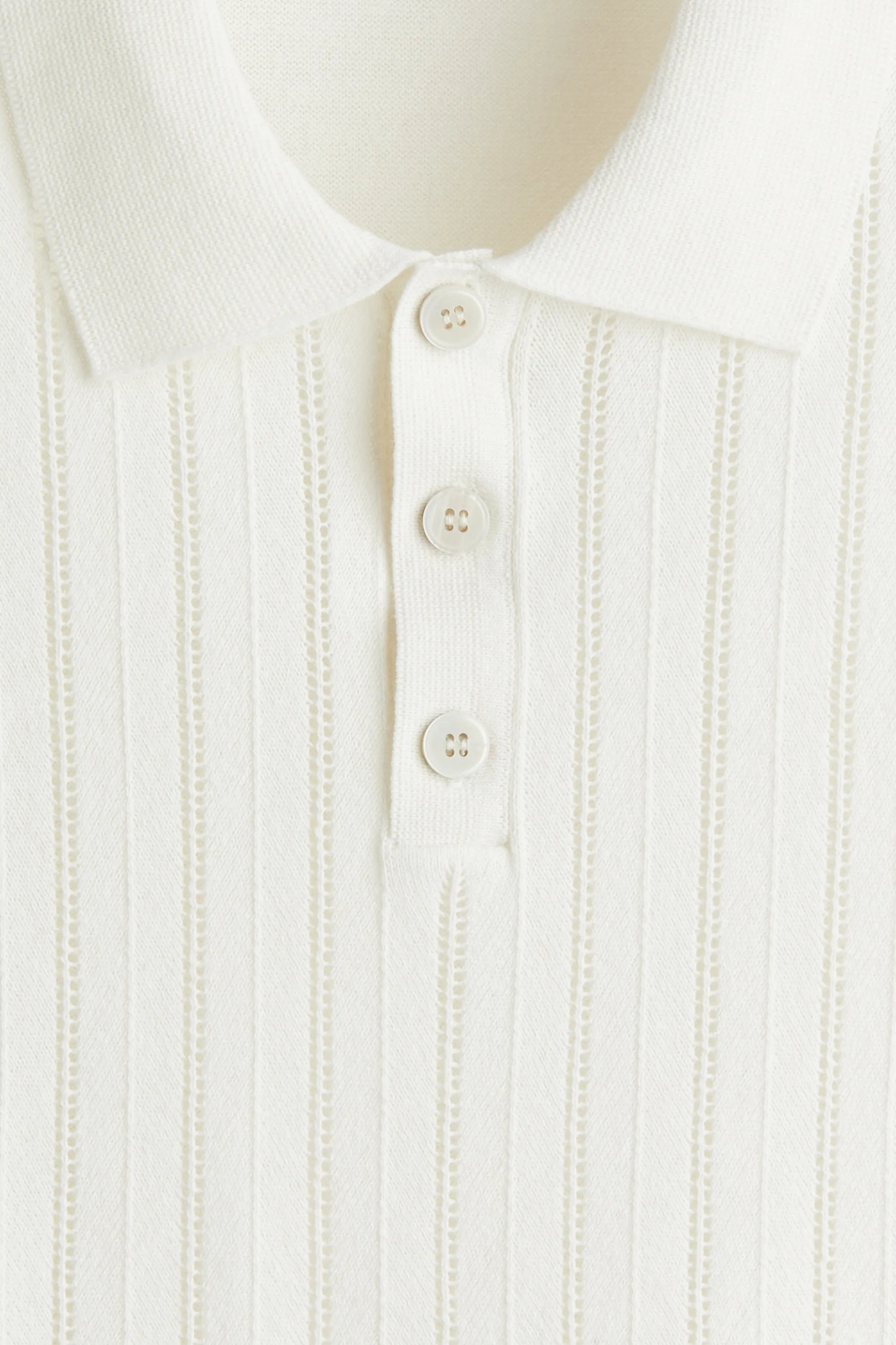 Polo texturé Regular Fit - Blanc