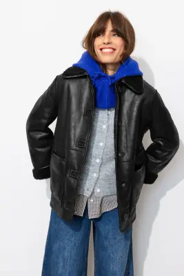 Manteau en moumoute réversible — photo 2