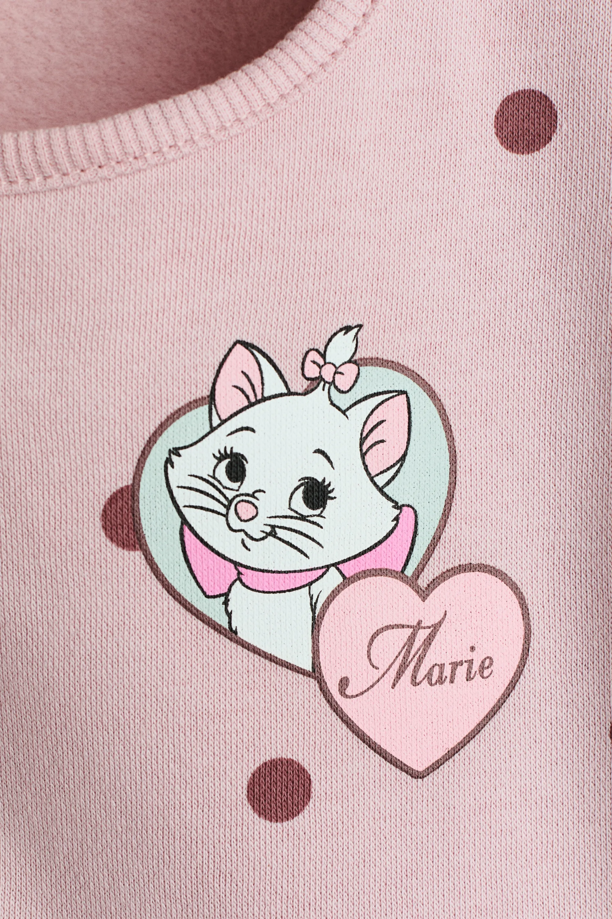 Robe en molleton imprimé avec jupe en mesh - Rose clair/Les Aristochats
