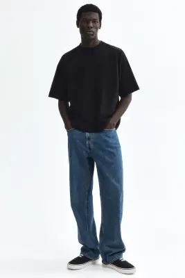 T-shirt Oversized Fit en coton - Noir — photo 2
