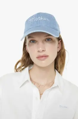 Nouveau ! MOTHER Casquette Hats Off Denim Baby Blue — photo 3