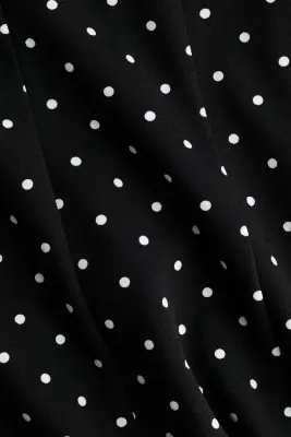 Robe en jersey romanite avec fente goutte d'eau - Noir/pois — photo 4