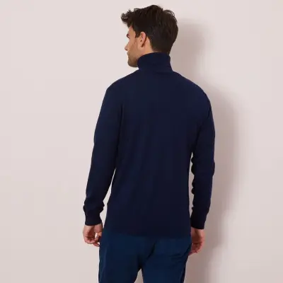 EDEN PARK PULL COL ROULE Marine — photo 5