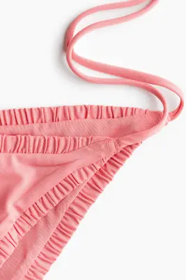 Bas de maillot Cheeky Tanga à nouer - Rose — photo 4