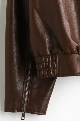 Veste en tissu enduit - Marron foncé — photo 5