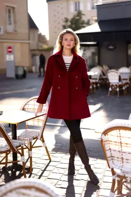 Francine Short Coat - Bordeaux — photo 2