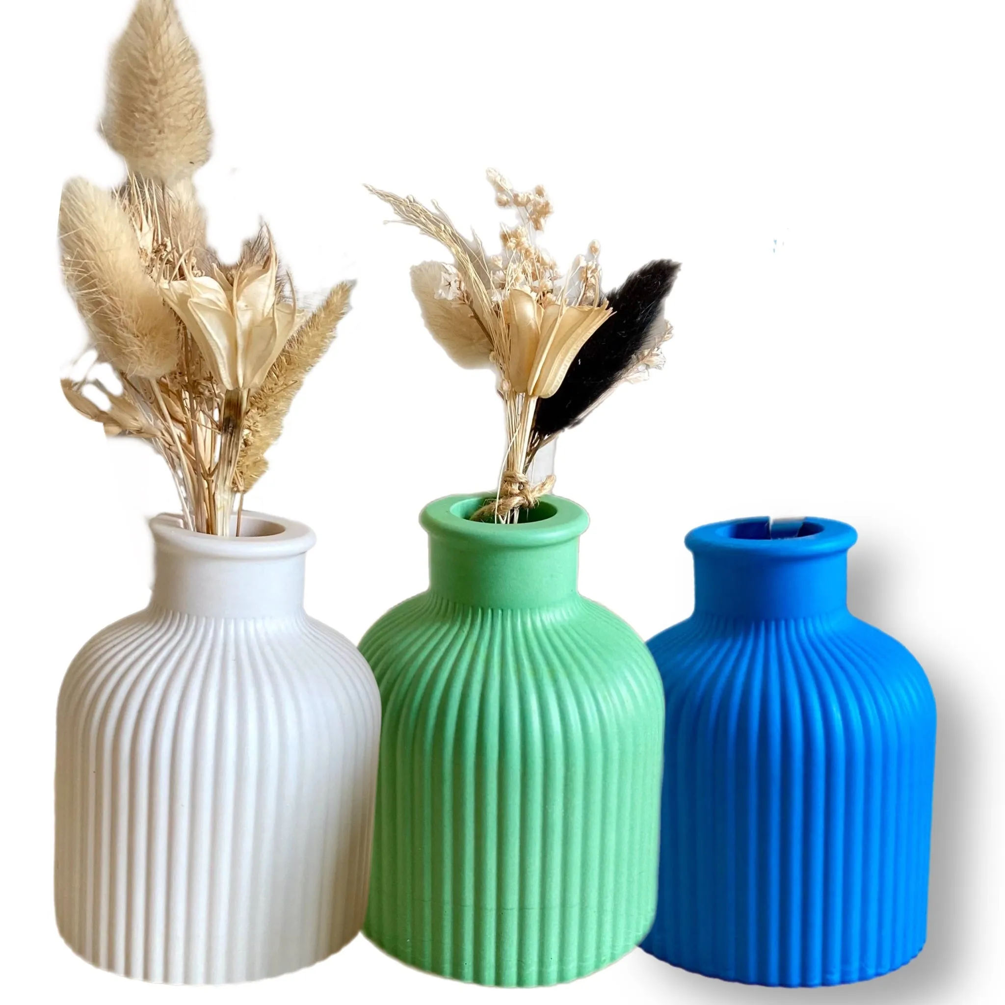 Petit vase strié
