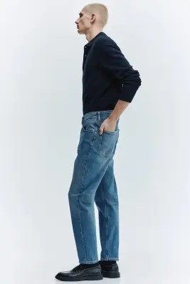 Tapered Jeans - Bleu denim — photo 4