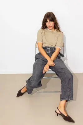 Pull détail dentelle Femme — photo 3