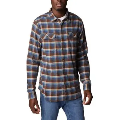 COLUMBIA CHEMISE CARREAUX Bleu/marron — photo 1