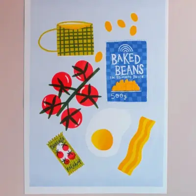 Affiche Breakfast Risograph — photo 2