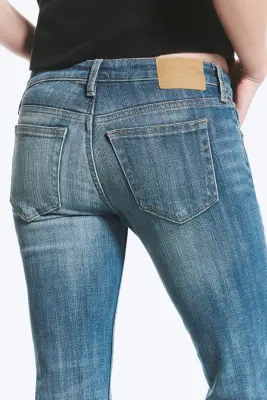 Jean bootcut skinny taille basse Luna - Oyster Blue - Bleu moyen — photo 4