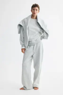 Sweat oversize - Gris clair chiné — photo 1