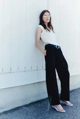 Pantalon chic avec jambes barrel - Noir — photo 2