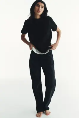 T-shirt oversize en coton - Noir — photo 2
