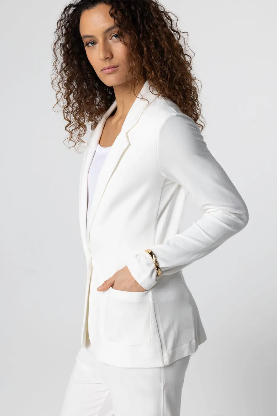 Veste Cream Manches Longues en Viscose / Elasthanne