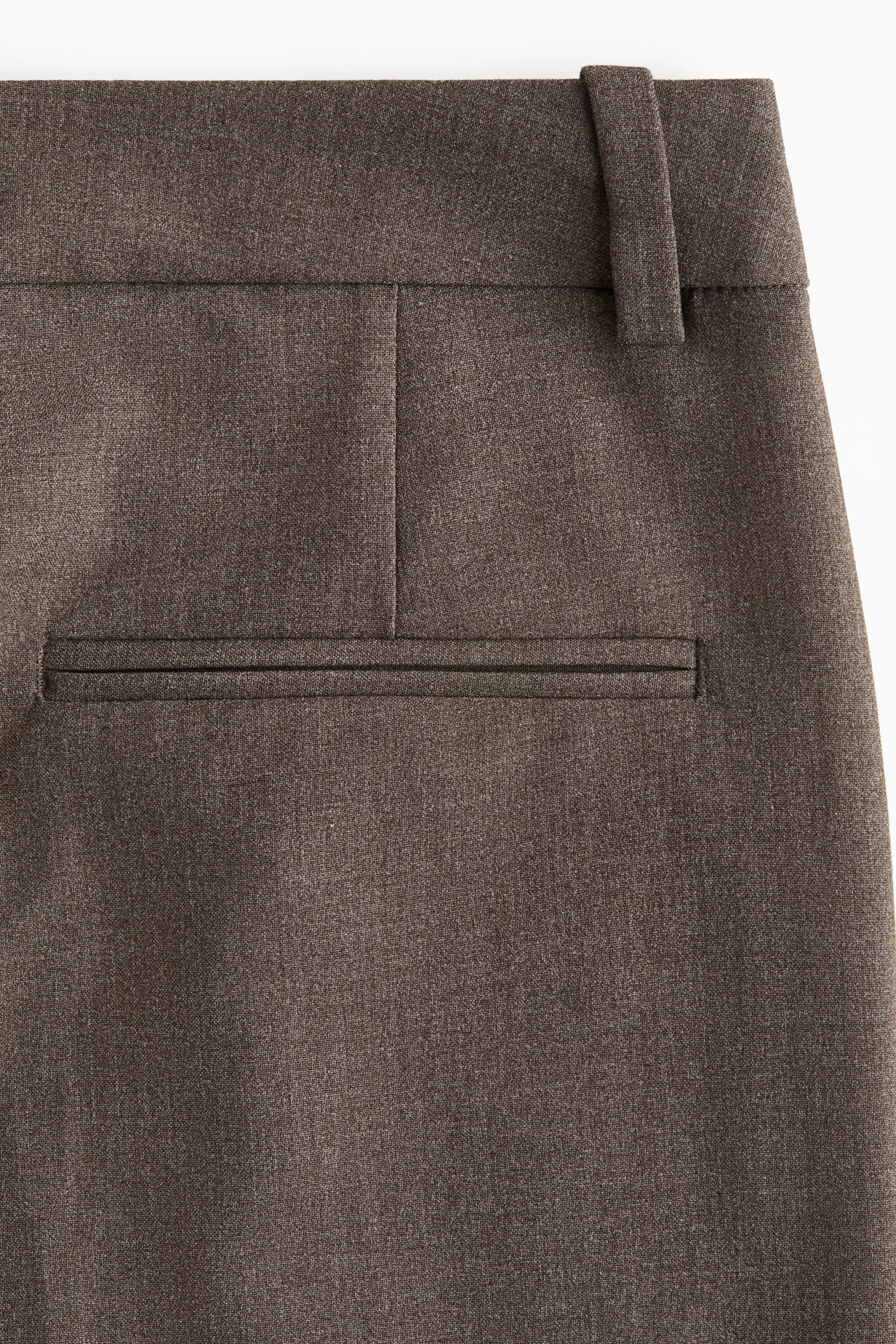Pantalon droit - Marron chiné