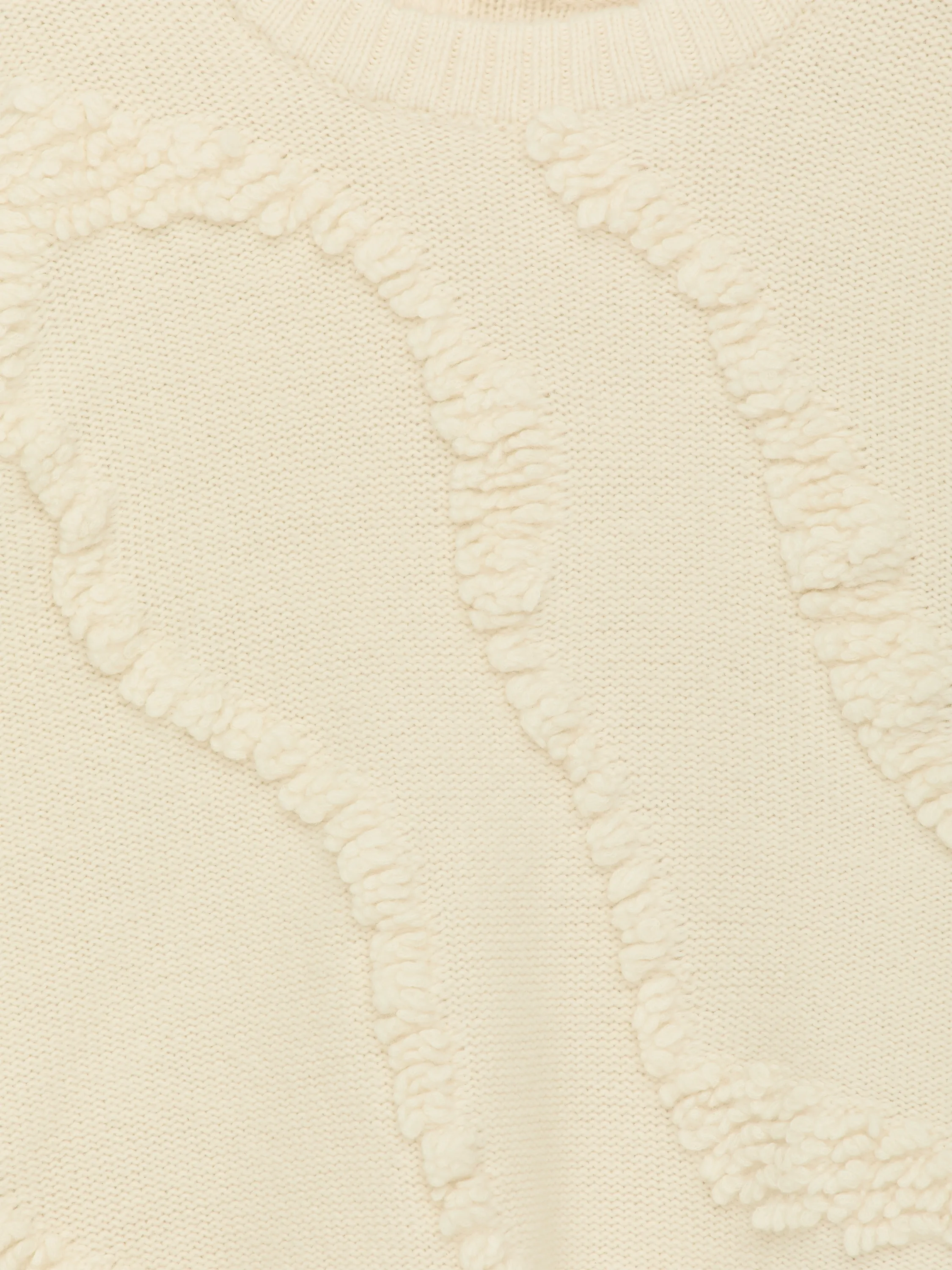 Pull texturé - Blanc cassé