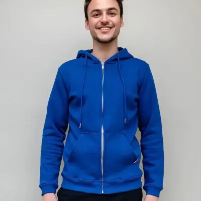 Hoodie Philippe zippé bleu europe — photo 3