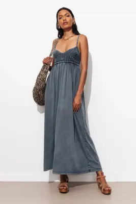Robe en crochet et jersey — photo 3