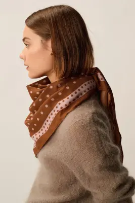 Foulard Noix Pois Chardon — photo 3