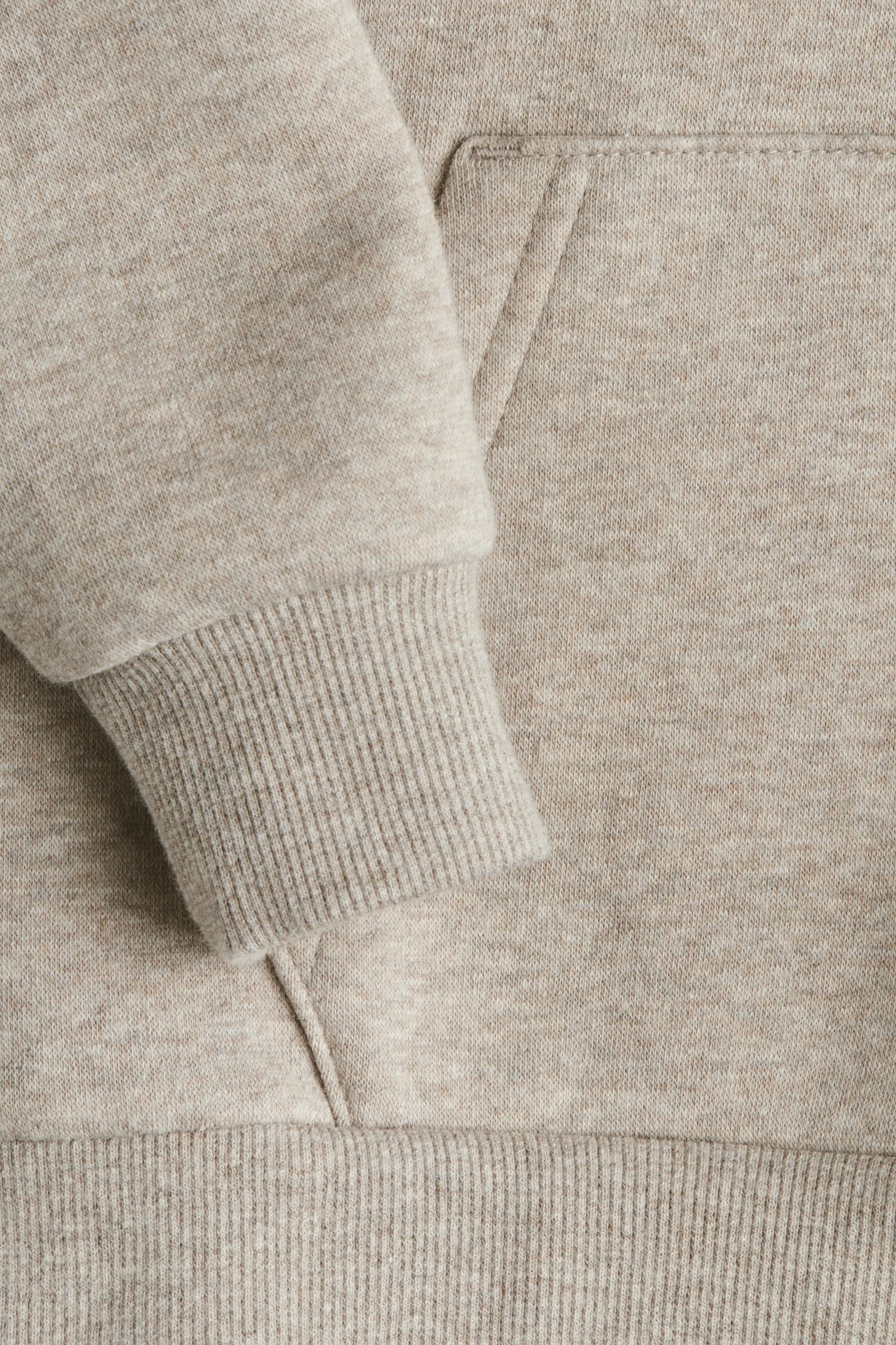 Hoodie à l'intérieur brossé - Beige clair