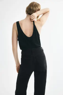 Wide High Waist Jeans - Noir — photo 3