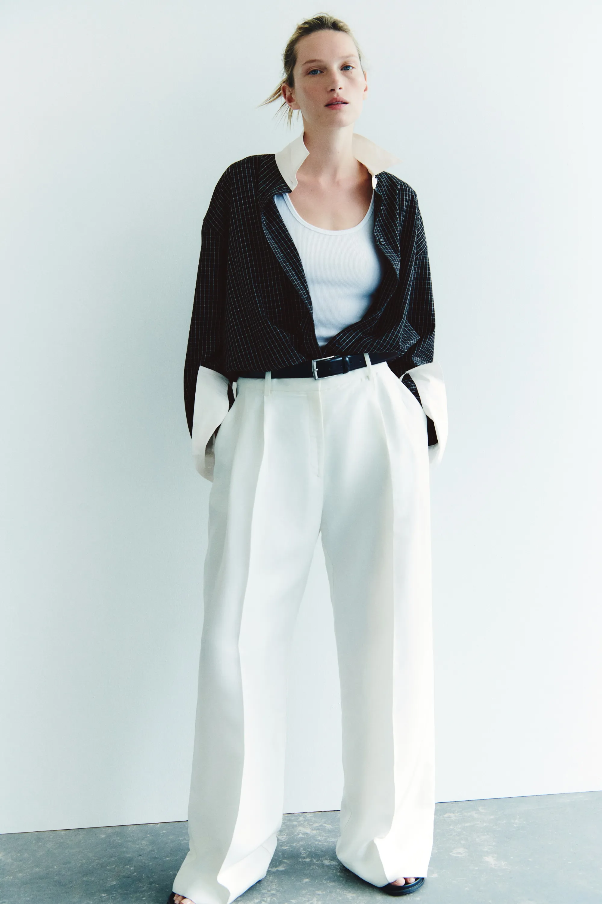 Chemise oversize - Gris anthracite/carreaux