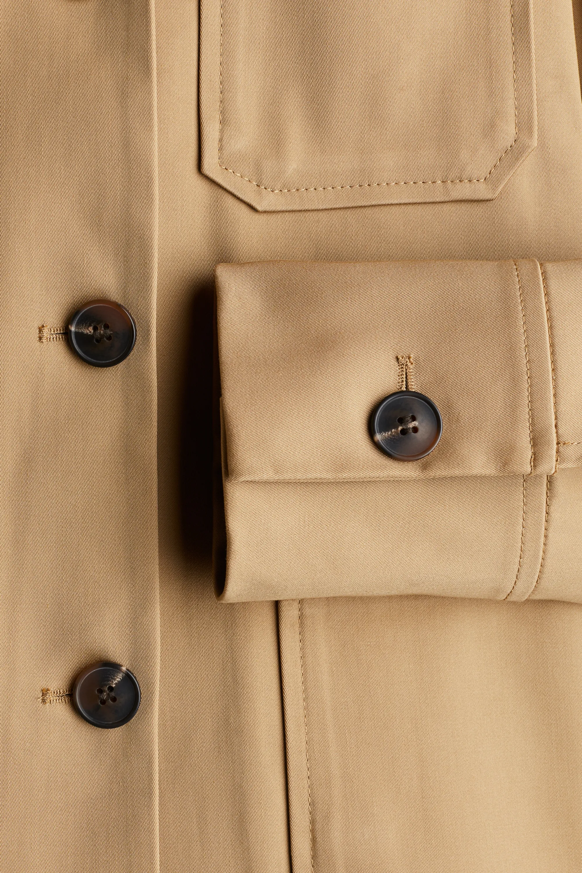 Pocket-detail jacket - Beige