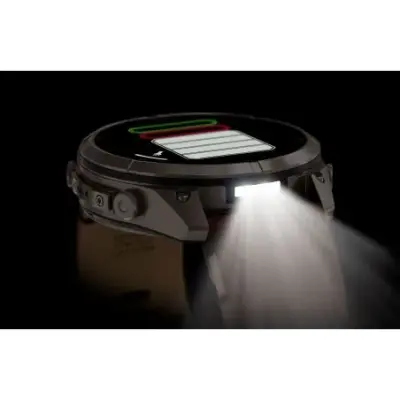 Garmin Fenix 9 Pro InReach amoled 51mm Sapphire Titane bracelet cuir noisette 010-04337-41 — photo 5
