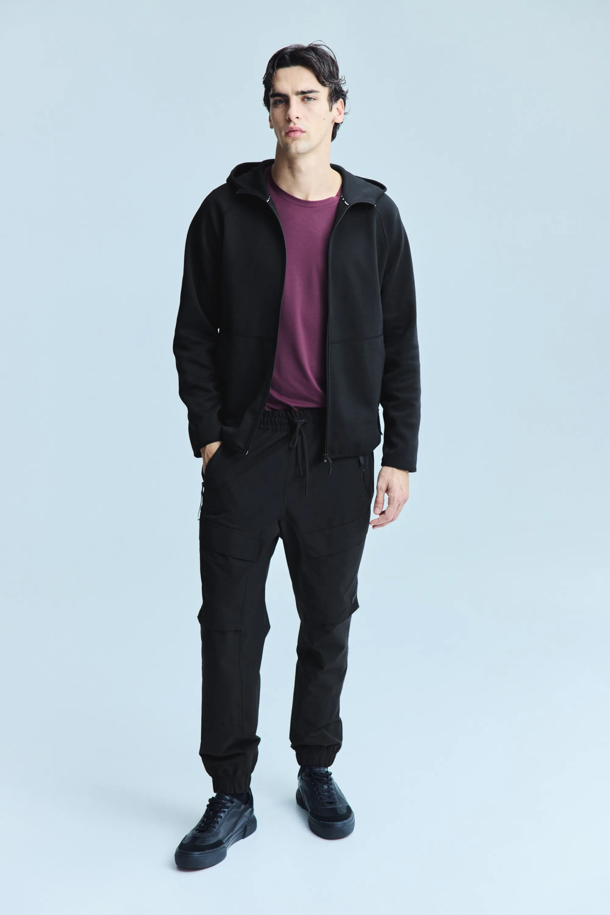 Hoodie de sport zippé DryMove™ - Noir