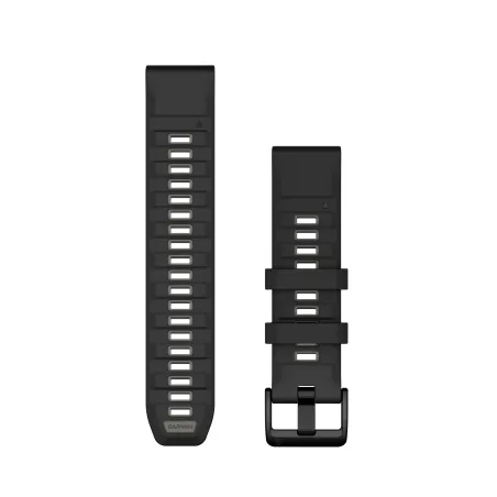 Bracelet Garmin Quickfit 22mm silicone noir / gris galet 010-13392-00