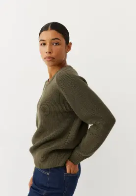Le pull en coton - Kaki