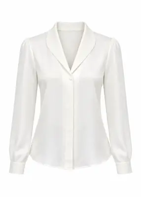 Rhea Silk Blouse - Cream — photo 4