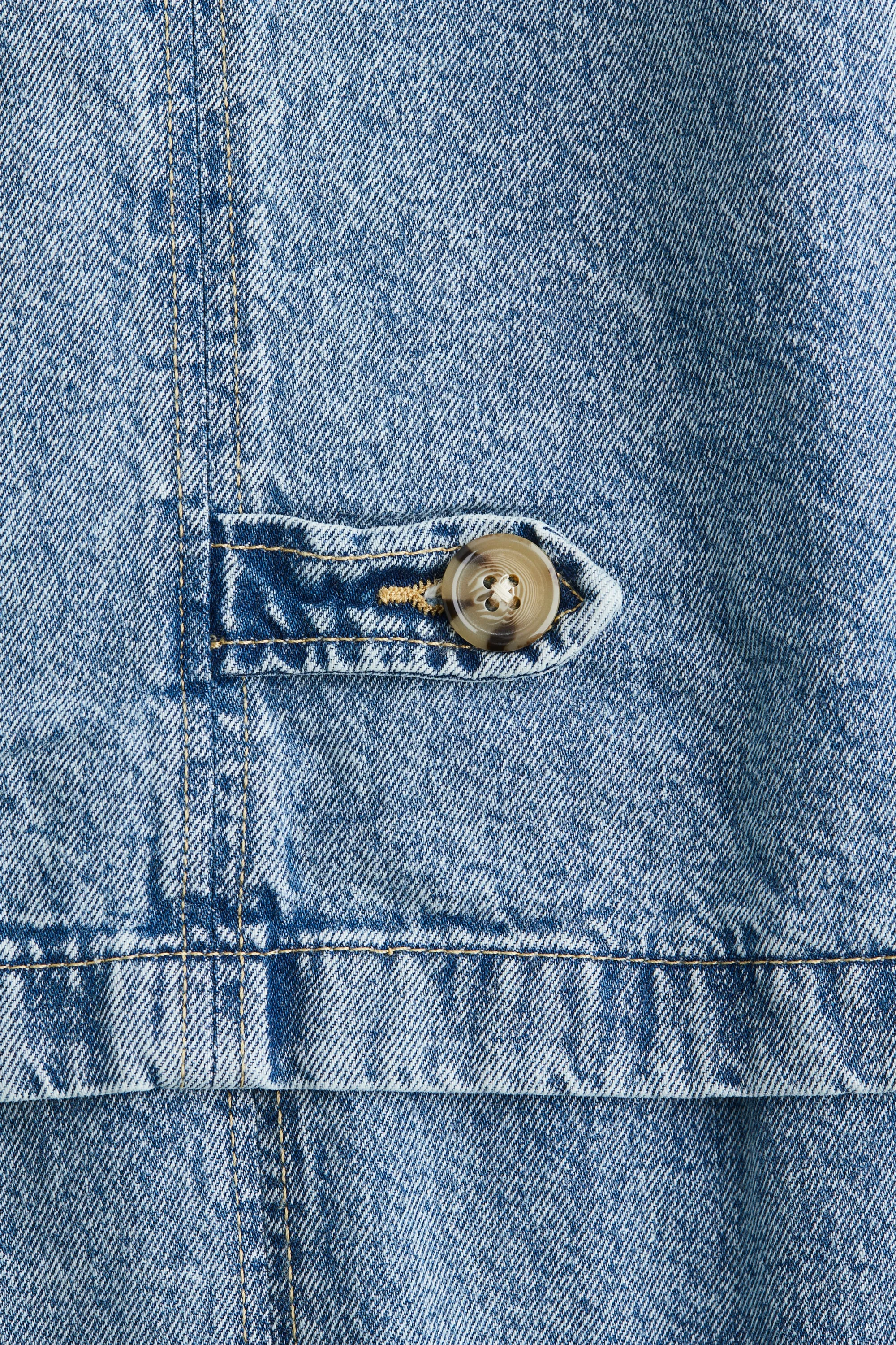 Trench-coat court - Bleu denim clair
