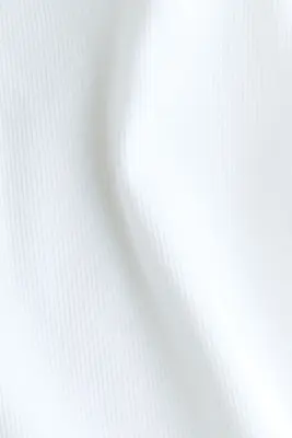 Top à bretelles fines en coton côtelé - Blanc — photo 2