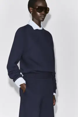 PANTALON DE JOGGING BARREL EN COTON - BLEU MARINE — photo 2