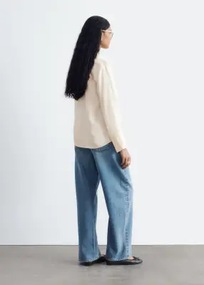 Chemise décontractée en soie - Couleur crème — photo 5