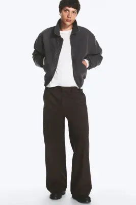 Pantalon chino Emil coupe ample - Marron foncé — photo 1