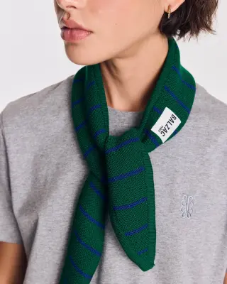 Bandana Liam rayures vert et bleu — photo 1
