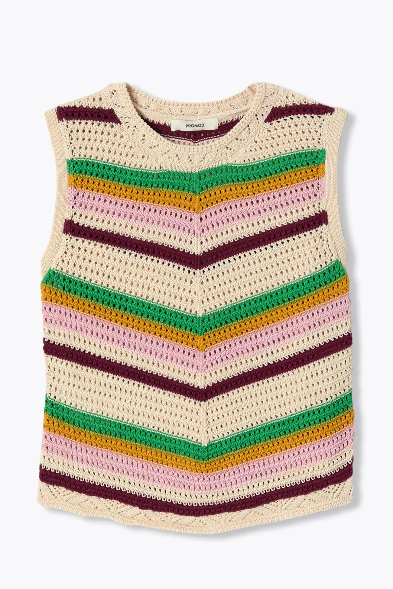 Pull sans manches en crochet