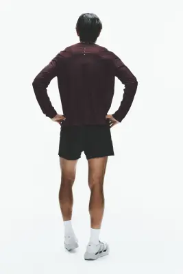 T-shirt de running à manches longues CoolMove™ - Prune chocolat — photo 3