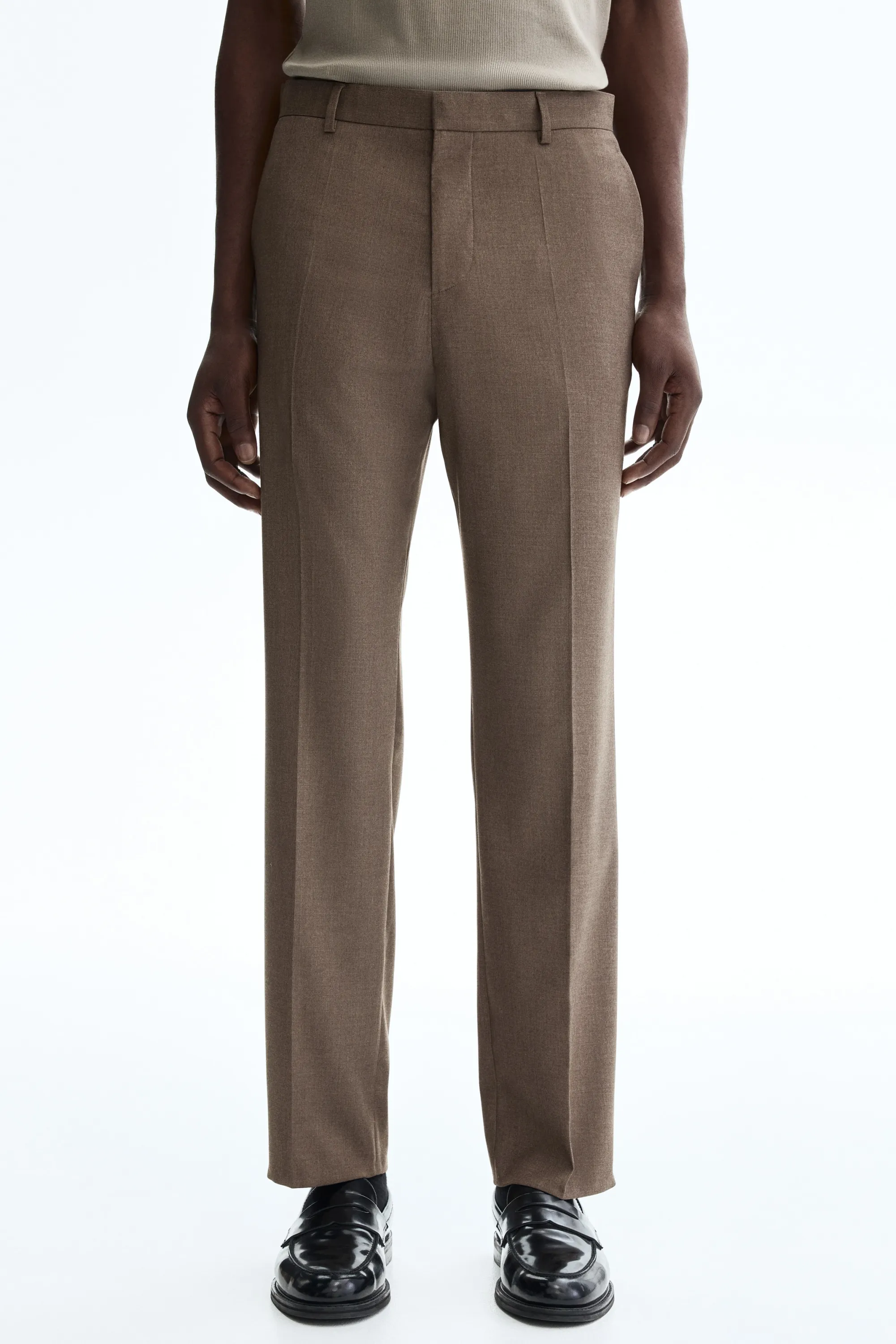 Pantalon de costume Regular Fit - Beige foncé